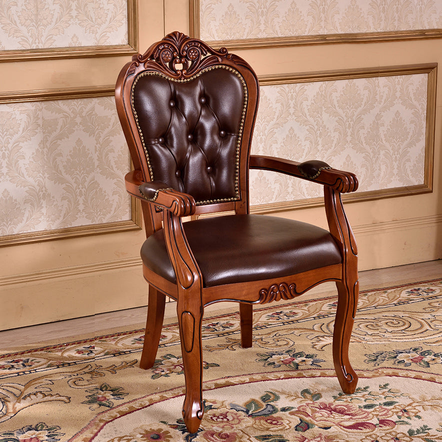 Scandinavian Style Oak Wood Chair Open Back Arm Dining Kitchen Chairs Set Brown 1 Piece Clearhalo ' kitchen&dining_furn' 'Dining Chairs' 'Dining Tables & Seating' 'dining_chair' 'furn' 'furn_dining_chair' 'Furniture' 'furniture_dining_chair' 'Kitchen & Dining Furniture' 'kitchen' 4039990