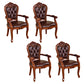 Scandinavian Style Oak Wood Chair Open Back Arm Dining Kitchen Chairs Set Brown 4 Piece Set Clearhalo ' kitchen&dining_furn' 'Dining Chairs' 'Dining Tables & Seating' 'dining_chair' 'furn' 'furn_dining_chair' 'Furniture' 'furniture_dining_chair' 'Kitchen & Dining Furniture' 'kitchen' 4039994
