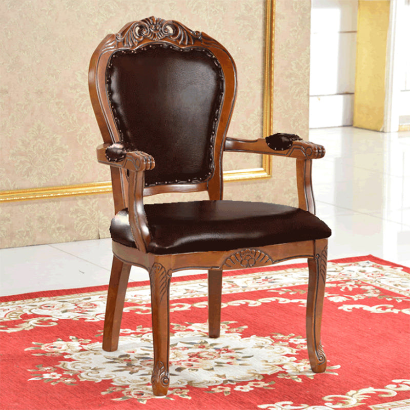 Scandinavian Style Oak Wood Chair Open Back Arm Dining Kitchen Chairs Set Red Brown 1 Piece Clearhalo ' kitchen&dining_furn' 'Dining Chairs' 'Dining Tables & Seating' 'dining_chair' 'furn' 'furn_dining_chair' 'Furniture' 'furniture_dining_chair' 'Kitchen & Dining Furniture' 'kitchen' 4039996