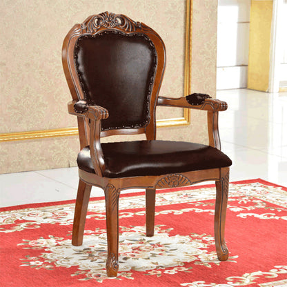 Scandinavian Style Oak Wood Chair Open Back Arm Dining Kitchen Chairs Set Red Brown 1 Piece Clearhalo ' kitchen&dining_furn' 'Dining Chairs' 'Dining Tables & Seating' 'dining_chair' 'furn' 'furn_dining_chair' 'Furniture' 'furniture_dining_chair' 'Kitchen & Dining Furniture' 'kitchen' 4039996