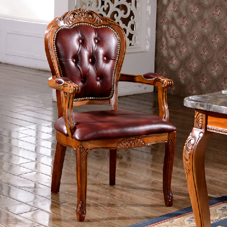 Scandinavian Style Oak Wood Chair Open Back Arm Dining Kitchen Chairs Set Red 1 Piece Clearhalo ' kitchen&dining_furn' 'Dining Chairs' 'Dining Tables & Seating' 'dining_chair' 'furn' 'furn_dining_chair' 'Furniture' 'furniture_dining_chair' 'Kitchen & Dining Furniture' 'kitchen' 4040001