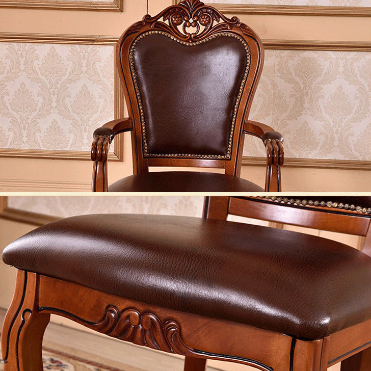 Scandinavian Style Oak Wood Chair Open Back Arm Dining Kitchen Chairs Set Clearhalo ' kitchen&dining_furn' 'Dining Chairs' 'Dining Tables & Seating' 'dining_chair' 'furn' 'furn_dining_chair' 'Furniture' 'furniture_dining_chair' 'Kitchen & Dining Furniture' 'kitchen' 4040004