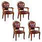 Scandinavian Style Oak Wood Chair Open Back Arm Dining Kitchen Chairs Set Red 4 Piece Set Clearhalo ' kitchen&dining_furn' 'Dining Chairs' 'Dining Tables & Seating' 'dining_chair' 'furn' 'furn_dining_chair' 'Furniture' 'furniture_dining_chair' 'Kitchen & Dining Furniture' 'kitchen' 4040006