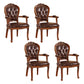 Scandinavian Style Oak Wood Chair Open Back Arm Dining Kitchen Chairs Set Dark Brown 4 Piece Set Clearhalo ' kitchen&dining_furn' 'Dining Chairs' 'Dining Tables & Seating' 'dining_chair' 'furn' 'furn_dining_chair' 'Furniture' 'furniture_dining_chair' 'Kitchen & Dining Furniture' 'kitchen' 4040010