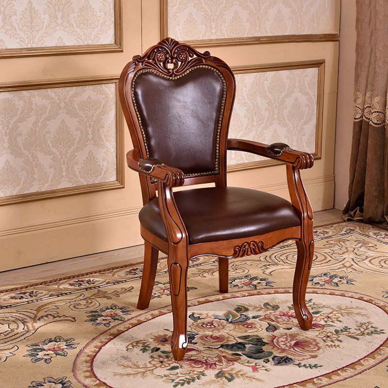 Scandinavian Style Oak Wood Chair Open Back Arm Dining Kitchen Chairs Set Tan 1 Piece Clearhalo ' kitchen&dining_furn' 'Dining Chairs' 'Dining Tables & Seating' 'dining_chair' 'furn' 'furn_dining_chair' 'Furniture' 'furniture_dining_chair' 'Kitchen & Dining Furniture' 'kitchen' 4040011