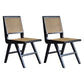 Farmhouse Wood Dining Room Chairs Open Back Dining Side Chair for Restaurant Use Black 2 Piece Set Clearhalo ' kitchen&dining_furn' 'Dining Chairs' 'Dining Tables & Seating' 'dining_chair' 'furn' 'furn_dining_chair' 'Furniture' 'furniture_dining_chair' 'Kitchen & Dining Furniture' 'kitchen' 4040017