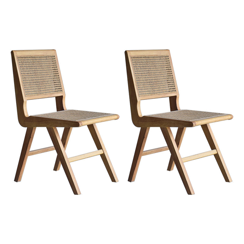 Farmhouse Wood Dining Room Chairs Open Back Dining Side Chair for Restaurant Use Natural 2 Piece Set Clearhalo ' kitchen&dining_furn' 'Dining Chairs' 'Dining Tables & Seating' 'dining_chair' 'furn' 'furn_dining_chair' 'Furniture' 'furniture_dining_chair' 'Kitchen & Dining Furniture' 'kitchen' 4040023