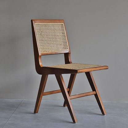 Farmhouse Wood Dining Room Chairs Open Back Dining Side Chair for Restaurant Use Walnut 1 Piece Clearhalo ' kitchen&dining_furn' 'Dining Chairs' 'Dining Tables & Seating' 'dining_chair' 'furn' 'furn_dining_chair' 'Furniture' 'furniture_dining_chair' 'Kitchen & Dining Furniture' 'kitchen' 4040034