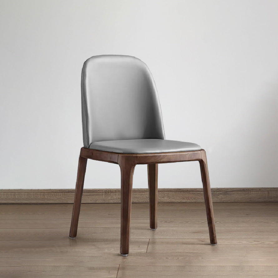 Industrial Ash Leather Side Chair Matte Finish Parsons Dining Chair (Set of 2) Clearhalo ' kitchen&dining_furn' 'Dining Chairs' 'Dining Tables & Seating' 'dining_chair' 'furn' 'furn_dining_chair' 'Furniture' 'furniture_dining_chair' 'Kitchen & Dining Furniture' 'kitchen' 4040041