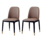 Industrial Ash Leather Side Chair Matte Finish Parsons Dining Chair (Set of 2) Brown Clearhalo ' kitchen&dining_furn' 'Dining Chairs' 'Dining Tables & Seating' 'dining_chair' 'furn' 'furn_dining_chair' 'Furniture' 'furniture_dining_chair' 'Kitchen & Dining Furniture' 'kitchen' 4040042
