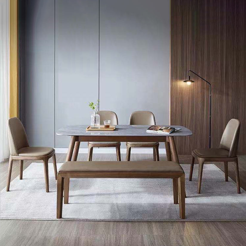 Industrial Ash Leather Side Chair Matte Finish Parsons Dining Chair (Set of 2) Clearhalo ' kitchen&dining_furn' 'Dining Chairs' 'Dining Tables & Seating' 'dining_chair' 'furn' 'furn_dining_chair' 'Furniture' 'furniture_dining_chair' 'Kitchen & Dining Furniture' 'kitchen' 4040045