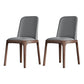 Industrial Ash Leather Side Chair Matte Finish Parsons Dining Chair (Set of 2) Dark Gray Clearhalo ' kitchen&dining_furn' 'Dining Chairs' 'Dining Tables & Seating' 'dining_chair' 'furn' 'furn_dining_chair' 'Furniture' 'furniture_dining_chair' 'Kitchen & Dining Furniture' 'kitchen' 4040049