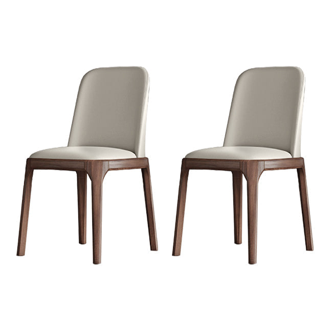 Industrial Ash Leather Side Chair Matte Finish Parsons Dining Chair (Set of 2) Beige Clearhalo ' kitchen&dining_furn' 'Dining Chairs' 'Dining Tables & Seating' 'dining_chair' 'furn' 'furn_dining_chair' 'Furniture' 'furniture_dining_chair' 'Kitchen & Dining Furniture' 'kitchen' 4040051