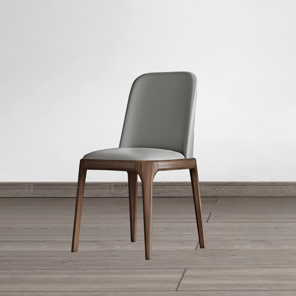 Industrial Ash Leather Side Chair Matte Finish Parsons Dining Chair (Set of 2) Clearhalo ' kitchen&dining_furn' 'Dining Chairs' 'Dining Tables & Seating' 'dining_chair' 'furn' 'furn_dining_chair' 'Furniture' 'furniture_dining_chair' 'Kitchen & Dining Furniture' 'kitchen' 4040058