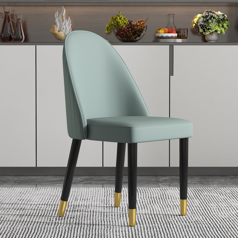 Scandinavian Style Dining Chair Wood Dining Room Armless Cushioned Parsons Chair (Set of 2) Clearhalo ' kitchen&dining_furn' 'Dining Chairs' 'Dining Tables & Seating' 'dining_chair' 'furn' 'furn_dining_chair' 'Furniture' 'furniture_dining_chair' 'Kitchen & Dining Furniture' 'kitchen' 4040060