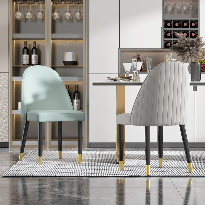 Scandinavian Style Dining Chair Wood Dining Room Armless Cushioned Parsons Chair (Set of 2) Clearhalo ' kitchen&dining_furn' 'Dining Chairs' 'Dining Tables & Seating' 'dining_chair' 'furn' 'furn_dining_chair' 'Furniture' 'furniture_dining_chair' 'Kitchen & Dining Furniture' 'kitchen' 4040062