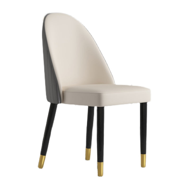 Scandinavian Style Dining Chair Wood Dining Room Armless Cushioned Parsons Chair (Set of 2) Clearhalo ' kitchen&dining_furn' 'Dining Chairs' 'Dining Tables & Seating' 'dining_chair' 'furn' 'furn_dining_chair' 'Furniture' 'furniture_dining_chair' 'Kitchen & Dining Furniture' 'kitchen' 4040069