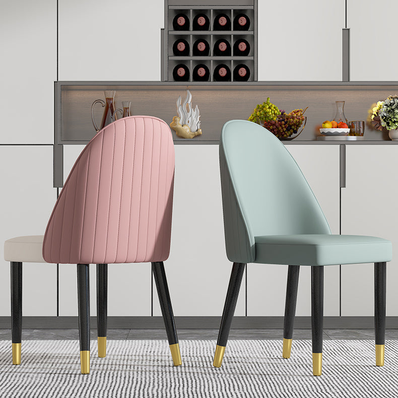 Scandinavian Style Dining Chair Wood Dining Room Armless Cushioned Parsons Chair (Set of 2) Clearhalo ' kitchen&dining_furn' 'Dining Chairs' 'Dining Tables & Seating' 'dining_chair' 'furn' 'furn_dining_chair' 'Furniture' 'furniture_dining_chair' 'Kitchen & Dining Furniture' 'kitchen' 4040081