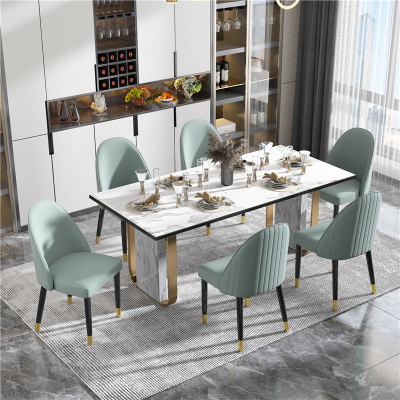 Scandinavian Style Dining Chair Wood Dining Room Armless Cushioned Parsons Chair (Set of 2) Clearhalo ' kitchen&dining_furn' 'Dining Chairs' 'Dining Tables & Seating' 'dining_chair' 'furn' 'furn_dining_chair' 'Furniture' 'furniture_dining_chair' 'Kitchen & Dining Furniture' 'kitchen' 4040082