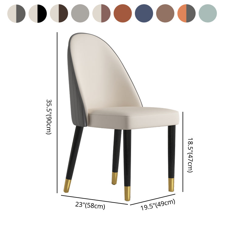 Scandinavian Style Dining Chair Wood Dining Room Armless Cushioned Parsons Chair (Set of 2) Clearhalo ' kitchen&dining_furn' 'Dining Chairs' 'Dining Tables & Seating' 'dining_chair' 'furn' 'furn_dining_chair' 'Furniture' 'furniture_dining_chair' 'Kitchen & Dining Furniture' 'kitchen' 4040083