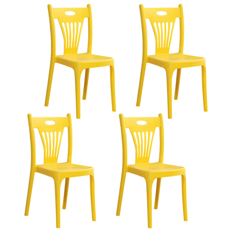 Nordic Style Dining Chairs Plastic Dining Armless Side Chairs for Kitchen (Set of 4 ) Golden Clearhalo ' kitchen&dining_furn' 'Dining Chairs' 'Dining Tables & Seating' 'dining_chair' 'furn' 'furn_dining_chair' 'Furniture' 'furniture_dining_chair' 'Kitchen & Dining Furniture' 'kitchen' 4040094