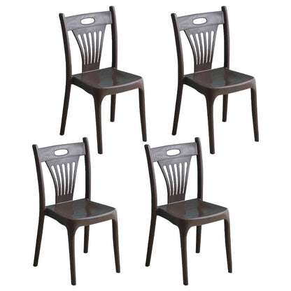 Nordic Style Dining Chairs Plastic Dining Armless Side Chair for Kitchen (Set of 4) Coffee Clearhalo ' kitchen&dining_furn' 'Dining Chairs' 'Dining Tables & Seating' 'dining_chair' 'furn' 'furn_dining_chair' 'Furniture' 'furniture_dining_chair' 'Kitchen & Dining Furniture' 'kitchen' 4040106