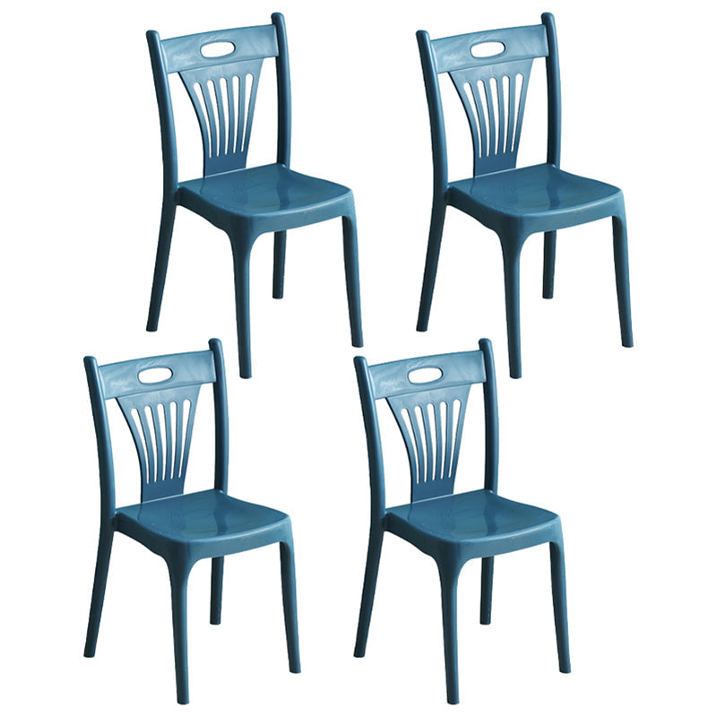 Nordic Style Dining Chairs Plastic Dining Armless Side Chair for Kitchen (Set of 4) Peacock Blue Clearhalo ' kitchen&dining_furn' 'Dining Chairs' 'Dining Tables & Seating' 'dining_chair' 'furn' 'furn_dining_chair' 'Furniture' 'furniture_dining_chair' 'Kitchen & Dining Furniture' 'kitchen' 4040111