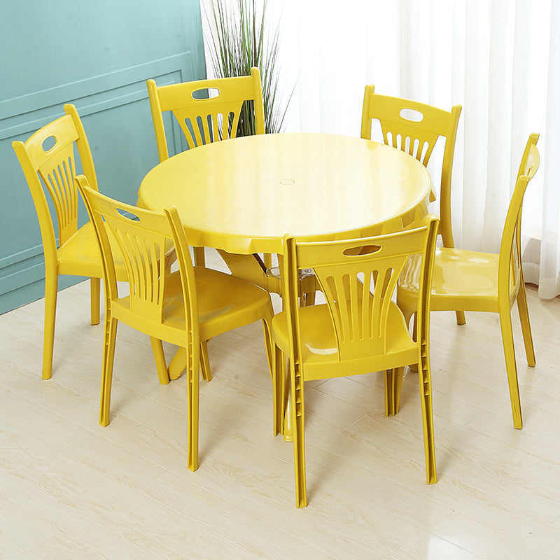Nordic Style Dining Chairs Plastic Dining Armless Side Chair for Kitchen (Set of 4) Clearhalo ' kitchen&dining_furn' 'Dining Chairs' 'Dining Tables & Seating' 'dining_chair' 'furn' 'furn_dining_chair' 'Furniture' 'furniture_dining_chair' 'Kitchen & Dining Furniture' 'kitchen' 4040122