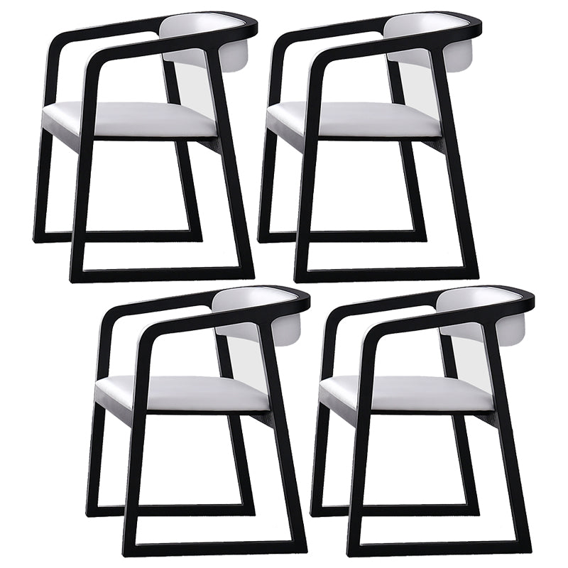 Traditional Ash Wood Chairs Set Kitchen Dining Room Open Back Arm Chair White 4 Piece Set Clearhalo ' kitchen&dining_furn' 'Dining Chairs' 'Dining Tables & Seating' 'dining_chair' 'furn' 'furn_dining_chair' 'Furniture' 'furniture_dining_chair' 'Kitchen & Dining Furniture' 'kitchen' 4040137