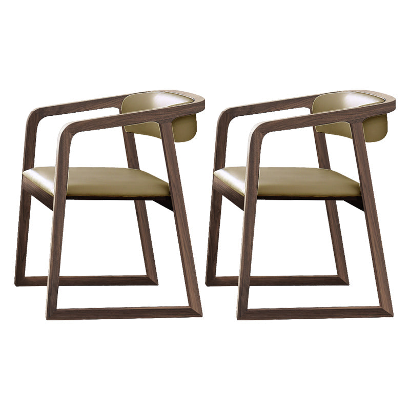 Traditional Ash Wood Chairs Set Kitchen Dining Room Open Back Arm Chair Khaki 2 Piece Set Clearhalo ' kitchen&dining_furn' 'Dining Chairs' 'Dining Tables & Seating' 'dining_chair' 'furn' 'furn_dining_chair' 'Furniture' 'furniture_dining_chair' 'Kitchen & Dining Furniture' 'kitchen' 4040144