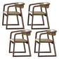 Traditional Ash Wood Chairs Set Kitchen Dining Room Open Back Arm Chair Khaki 4 Piece Set Clearhalo ' kitchen&dining_furn' 'Dining Chairs' 'Dining Tables & Seating' 'dining_chair' 'furn' 'furn_dining_chair' 'Furniture' 'furniture_dining_chair' 'Kitchen & Dining Furniture' 'kitchen' 4040145