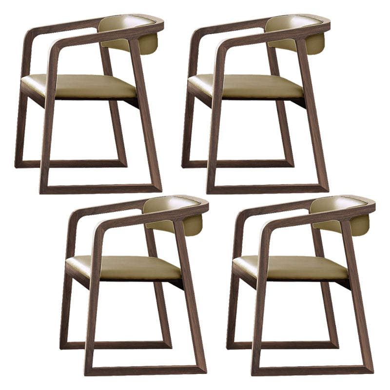 Traditional Ash Wood Chairs Set Kitchen Dining Room Open Back Arm Chair Khaki 4 Piece Set Clearhalo ' kitchen&dining_furn' 'Dining Chairs' 'Dining Tables & Seating' 'dining_chair' 'furn' 'furn_dining_chair' 'Furniture' 'furniture_dining_chair' 'Kitchen & Dining Furniture' 'kitchen' 4040145