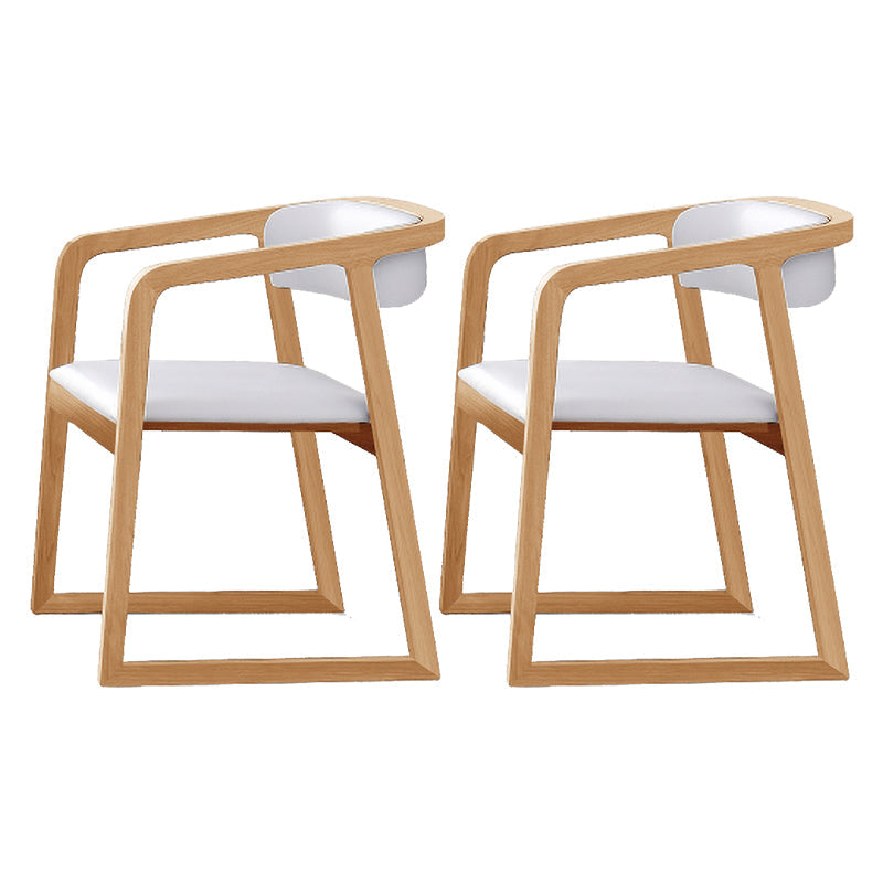 Traditional Ash Wood Chairs Set Kitchen Dining Room Open Back Arm Chair Khaki-White 2 Piece Set Clearhalo ' kitchen&dining_furn' 'Dining Chairs' 'Dining Tables & Seating' 'dining_chair' 'furn' 'furn_dining_chair' 'Furniture' 'furniture_dining_chair' 'Kitchen & Dining Furniture' 'kitchen' 4040150