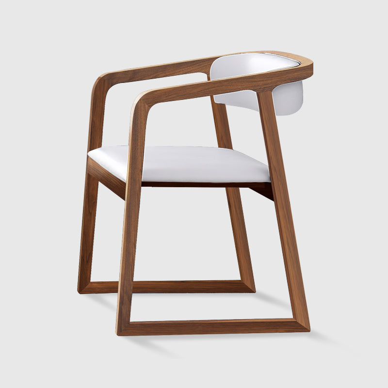 Traditional Ash Wood Chairs Set Kitchen Dining Room Open Back Arm Chair White-Brown 1 Piece Clearhalo ' kitchen&dining_furn' 'Dining Chairs' 'Dining Tables & Seating' 'dining_chair' 'furn' 'furn_dining_chair' 'Furniture' 'furniture_dining_chair' 'Kitchen & Dining Furniture' 'kitchen' 4040152