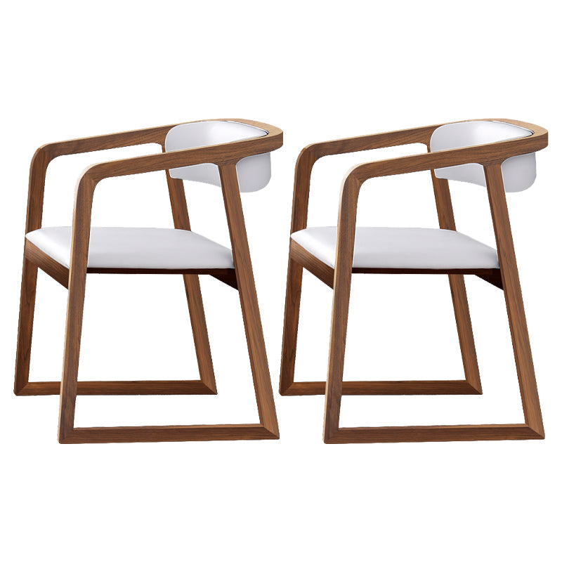 Traditional Ash Wood Chairs Set Kitchen Dining Room Open Back Arm Chair White-Brown 2 Piece Set Clearhalo ' kitchen&dining_furn' 'Dining Chairs' 'Dining Tables & Seating' 'dining_chair' 'furn' 'furn_dining_chair' 'Furniture' 'furniture_dining_chair' 'Kitchen & Dining Furniture' 'kitchen' 4040153