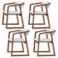 Traditional Ash Wood Chairs Set Kitchen Dining Room Open Back Arm Chair White-Brown 4 Piece Set Clearhalo ' kitchen&dining_furn' 'Dining Chairs' 'Dining Tables & Seating' 'dining_chair' 'furn' 'furn_dining_chair' 'Furniture' 'furniture_dining_chair' 'Kitchen & Dining Furniture' 'kitchen' 4040154