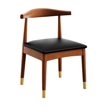 Scandinavian Style Wood Dining Chair Dining Room Armless Cow Horn Chair Black 1 Piece Clearhalo ' kitchen&dining_furn' 'Dining Chairs' 'Dining Tables & Seating' 'dining_chair' 'furn' 'furn_dining_chair' 'Furniture' 'furniture_dining_chair' 'Kitchen & Dining Furniture' 'kitchen' 4040160