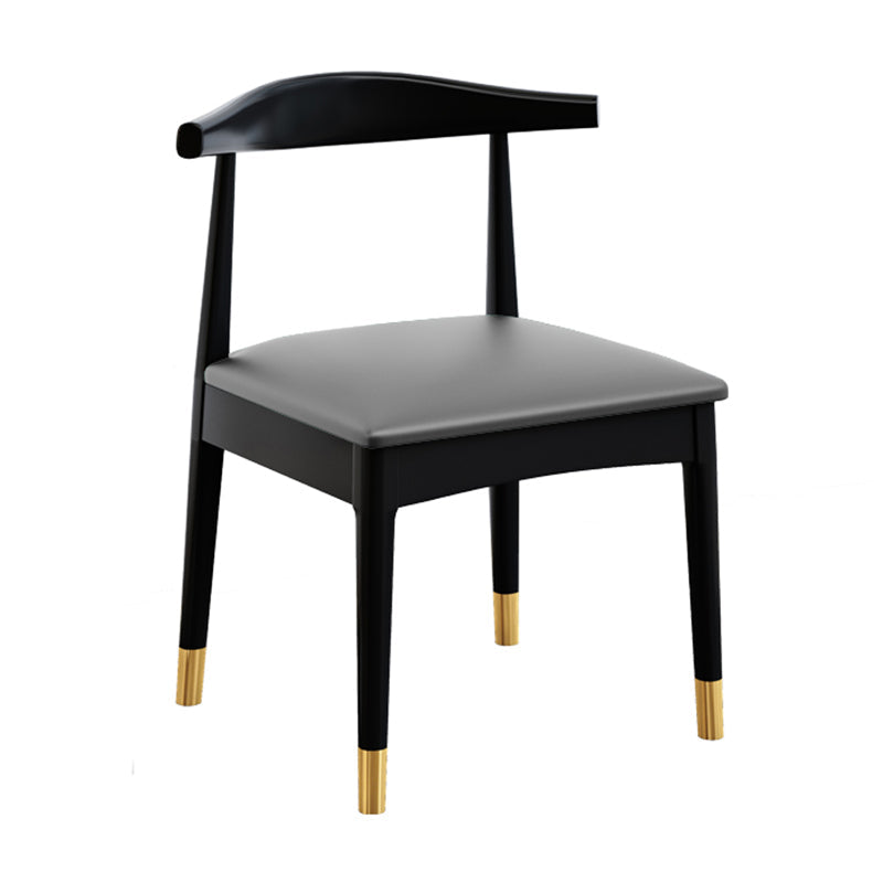 Scandinavian Style Wood Dining Chair Dining Room Armless Cow Horn Chair Grey 1 Piece Clearhalo ' kitchen&dining_furn' 'Dining Chairs' 'Dining Tables & Seating' 'dining_chair' 'furn' 'furn_dining_chair' 'Furniture' 'furniture_dining_chair' 'Kitchen & Dining Furniture' 'kitchen' 4040172