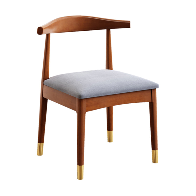 Scandinavian Style Wood Dining Chair Dining Room Armless Cow Horn Chair Light Gray 1 Piece Clearhalo ' kitchen&dining_furn' 'Dining Chairs' 'Dining Tables & Seating' 'dining_chair' 'furn' 'furn_dining_chair' 'Furniture' 'furniture_dining_chair' 'Kitchen & Dining Furniture' 'kitchen' 4040177