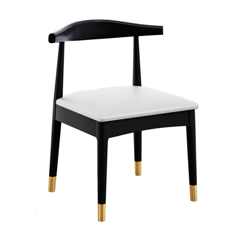 Scandinavian Style Wood Dining Chair Dining Room Armless Cow Horn Chair White 1 Piece Clearhalo ' kitchen&dining_furn' 'Dining Chairs' 'Dining Tables & Seating' 'dining_chair' 'furn' 'furn_dining_chair' 'Furniture' 'furniture_dining_chair' 'Kitchen & Dining Furniture' 'kitchen' 4040180