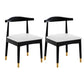 Scandinavian Style Wood Dining Chair Dining Room Armless Cow Horn Chair White 2 Piece Set Clearhalo ' kitchen&dining_furn' 'Dining Chairs' 'Dining Tables & Seating' 'dining_chair' 'furn' 'furn_dining_chair' 'Furniture' 'furniture_dining_chair' 'Kitchen & Dining Furniture' 'kitchen' 4040181