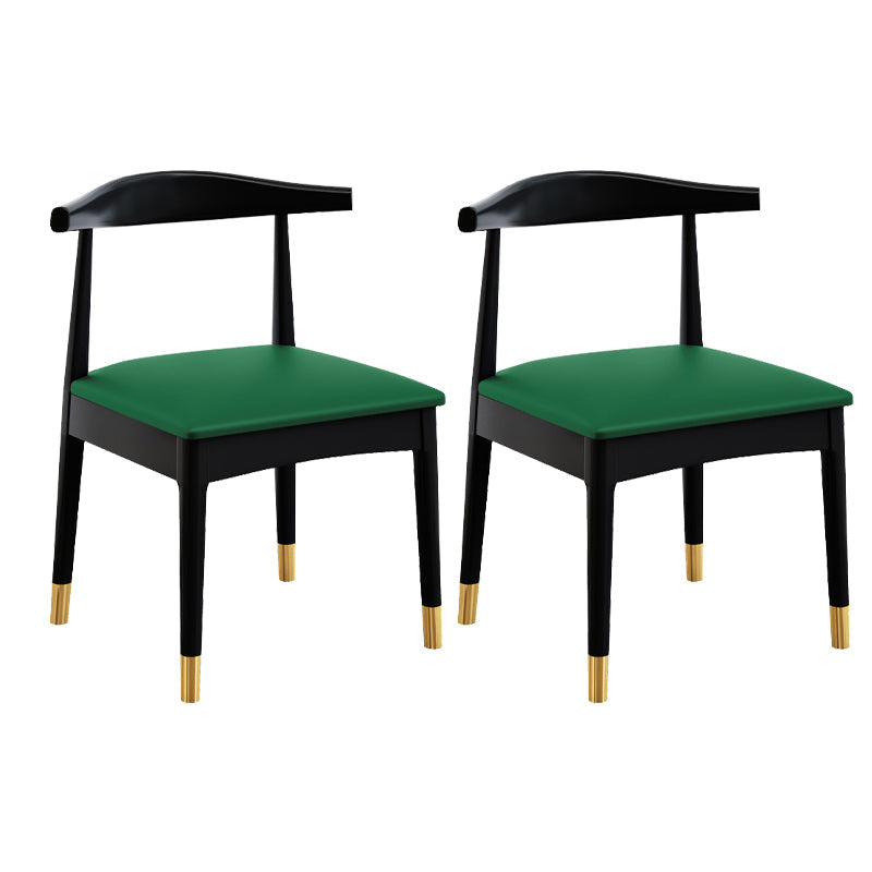 Scandinavian Style Wood Dining Chair Dining Room Armless Cow Horn Chair Green 2 Piece Set Clearhalo ' kitchen&dining_furn' 'Dining Chairs' 'Dining Tables & Seating' 'dining_chair' 'furn' 'furn_dining_chair' 'Furniture' 'furniture_dining_chair' 'Kitchen & Dining Furniture' 'kitchen' 4040184