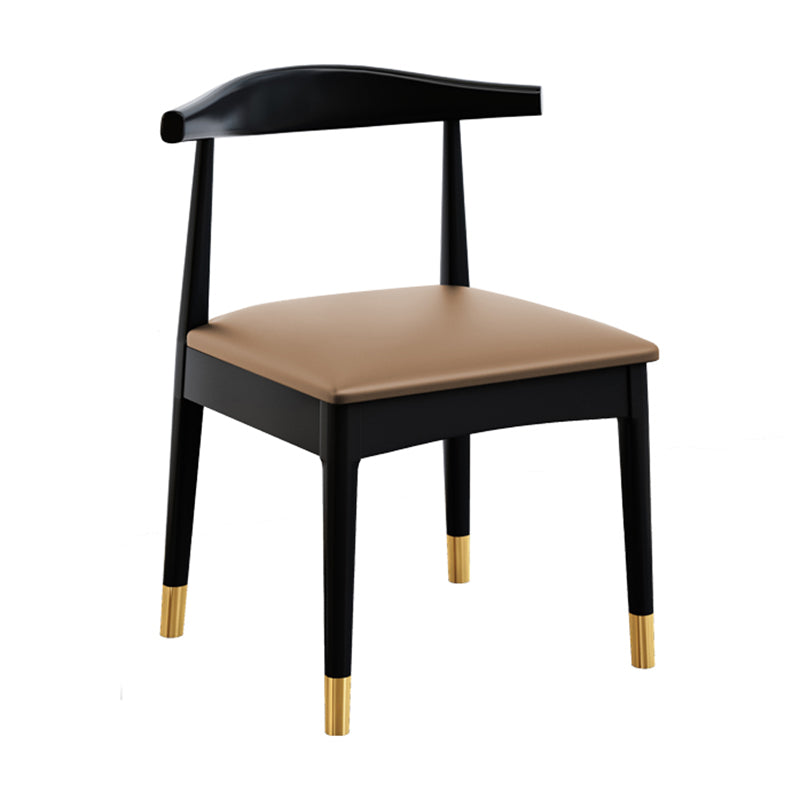 Scandinavian Style Wood Dining Chair Dining Room Armless Cow Horn Chair Camel 1 Piece Clearhalo ' kitchen&dining_furn' 'Dining Chairs' 'Dining Tables & Seating' 'dining_chair' 'furn' 'furn_dining_chair' 'Furniture' 'furniture_dining_chair' 'Kitchen & Dining Furniture' 'kitchen' 4040186