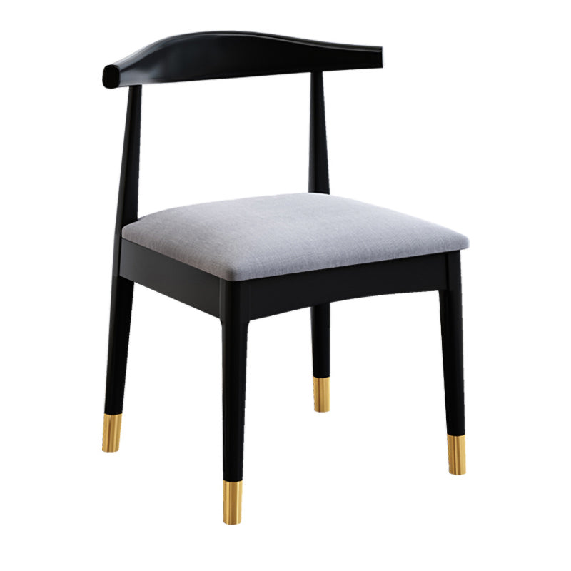 Scandinavian Style Wood Dining Chair Dining Room Armless Cow Horn Chair Silver Gray 1 Piece Clearhalo ' kitchen&dining_furn' 'Dining Chairs' 'Dining Tables & Seating' 'dining_chair' 'furn' 'furn_dining_chair' 'Furniture' 'furniture_dining_chair' 'Kitchen & Dining Furniture' 'kitchen' 4040189