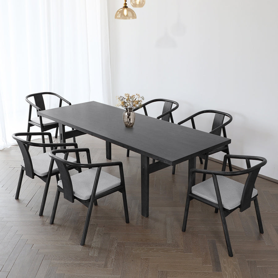 Traditional Style Ash Wood Chairs Kitchen Slat Back Arm Single Chair Clearhalo ' kitchen&dining_furn' 'Dining Chairs' 'Dining Tables & Seating' 'dining_chair' 'furn' 'furn_dining_chair' 'Furniture' 'furniture_dining_chair' 'Kitchen & Dining Furniture' 'kitchen' 4040199