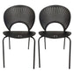 Industrial Metal Restaurant Dining Side Chair Matte Finish Open Back Dining Chair Black 2 Piece Set Black Clearhalo ' kitchen&dining_furn' 'Dining Chairs' 'Dining Tables & Seating' 'dining_chair' 'furn' 'furn_dining_chair' 'Furniture' 'furniture_dining_chair' 'Kitchen & Dining Furniture' 'kitchen' 4040213