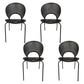 Industrial Metal Restaurant Dining Side Chair Matte Finish Open Back Dining Chair Black 4 Piece Set Black Clearhalo ' kitchen&dining_furn' 'Dining Chairs' 'Dining Tables & Seating' 'dining_chair' 'furn' 'furn_dining_chair' 'Furniture' 'furniture_dining_chair' 'Kitchen & Dining Furniture' 'kitchen' 4040215