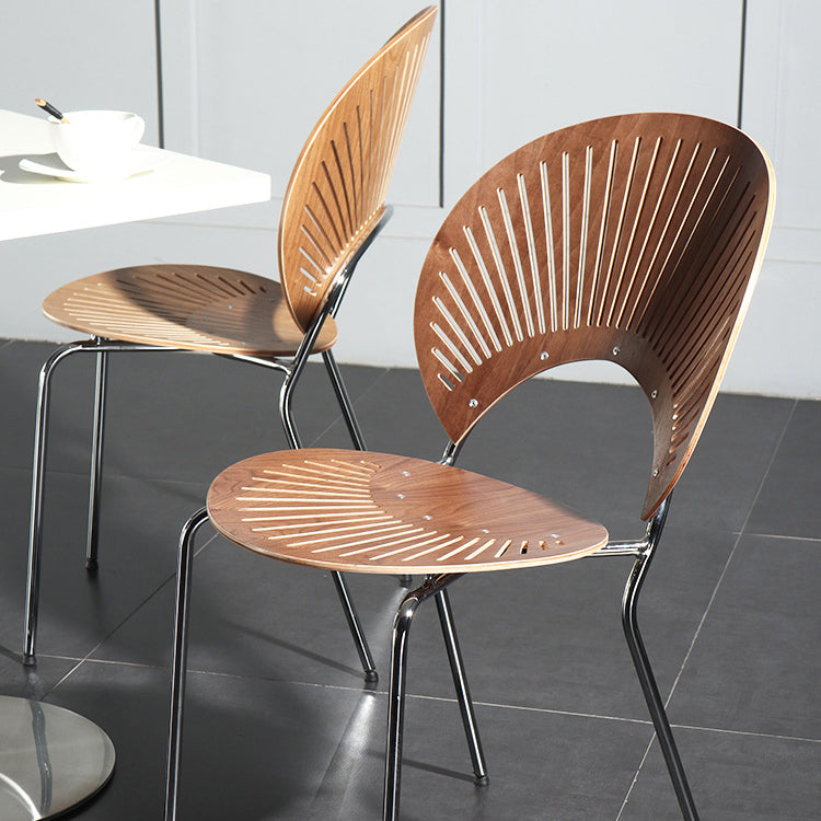 Industrial Metal Restaurant Dining Side Chair Matte Finish Open Back Dining Chair Clearhalo ' kitchen&dining_furn' 'Dining Chairs' 'Dining Tables & Seating' 'dining_chair' 'furn' 'furn_dining_chair' 'Furniture' 'furniture_dining_chair' 'Kitchen & Dining Furniture' 'kitchen' 4040216