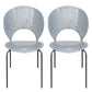 Industrial Metal Restaurant Dining Side Chair Matte Finish Open Back Dining Chair Grey 2 Piece Set Black Clearhalo ' kitchen&dining_furn' 'Dining Chairs' 'Dining Tables & Seating' 'dining_chair' 'furn' 'furn_dining_chair' 'Furniture' 'furniture_dining_chair' 'Kitchen & Dining Furniture' 'kitchen' 4040220