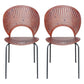 Industrial Metal Restaurant Dining Side Chair Matte Finish Open Back Dining Chair Brown 2 Piece Set Black Clearhalo ' kitchen&dining_furn' 'Dining Chairs' 'Dining Tables & Seating' 'dining_chair' 'furn' 'furn_dining_chair' 'Furniture' 'furniture_dining_chair' 'Kitchen & Dining Furniture' 'kitchen' 4040226
